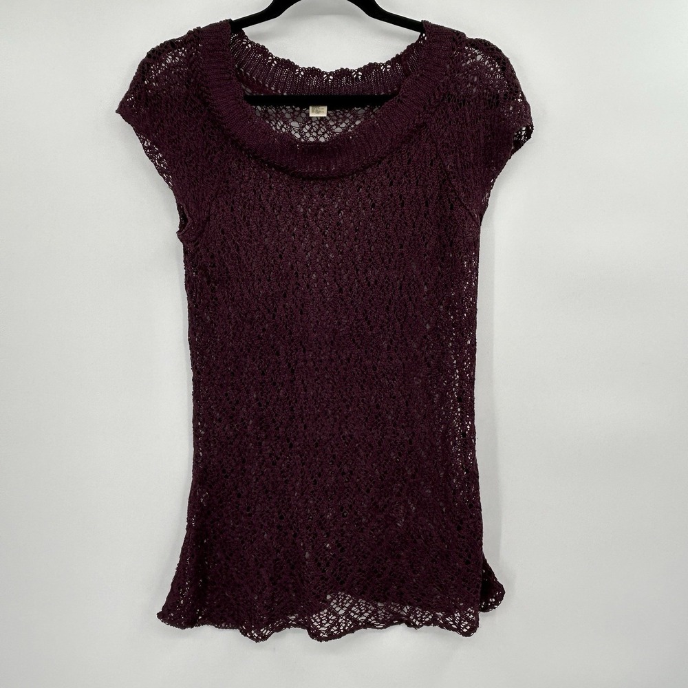 Vintage‎ Y2K Studio Y Womens Boho Crochet Top Sz M Festival Layering Whimsigoth